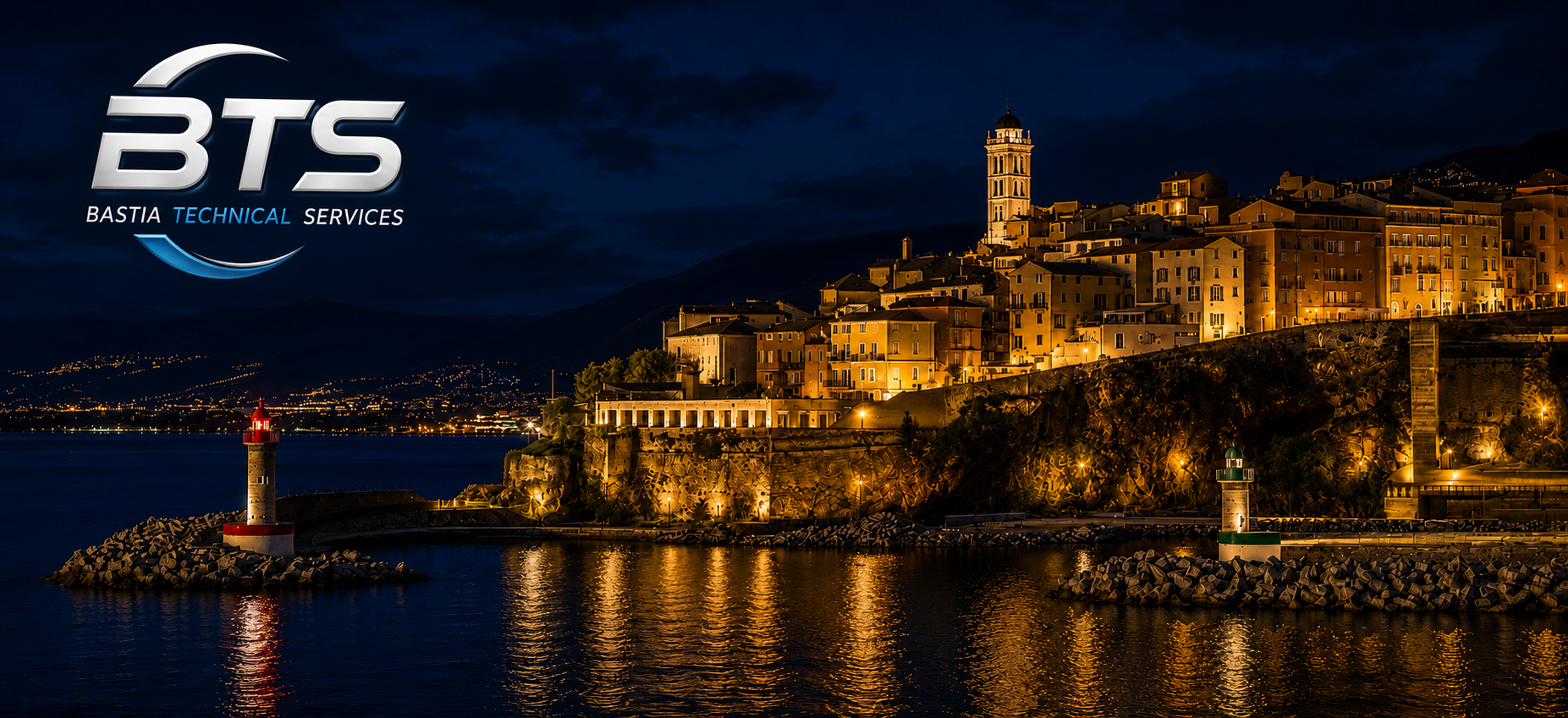Citadelle de Bastia de nuit - Bastia Technical Services